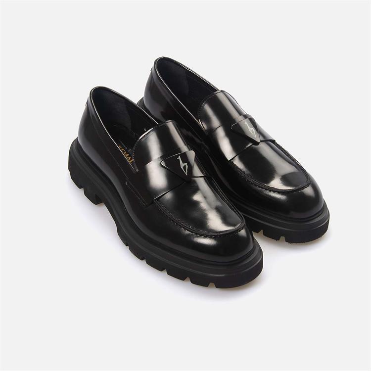 Kemal Tanca Erkek Hakiki Deri Eva Taban Siyah Günlük Ayakkabı