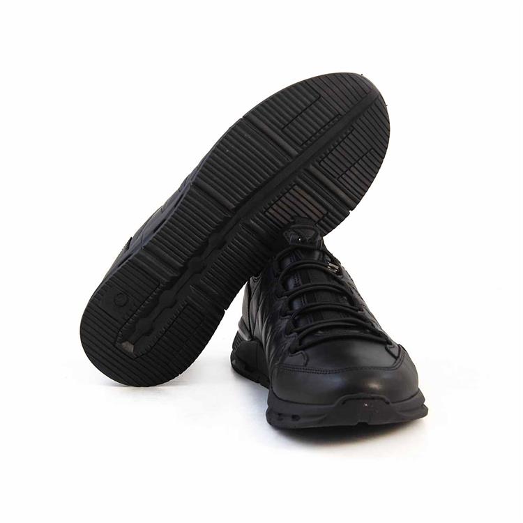 Kemal Tanca Erkek Hakiki Deri Kauçuk Taban Siyah Spor & Sneaker Ayakkabı