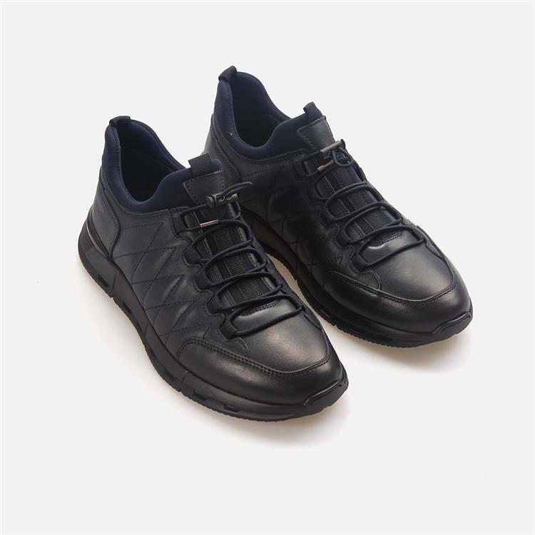 Kemal Tanca Erkek Hakiki Deri Kauçuk Taban Lacivert Spor & Sneaker Ayakkabı