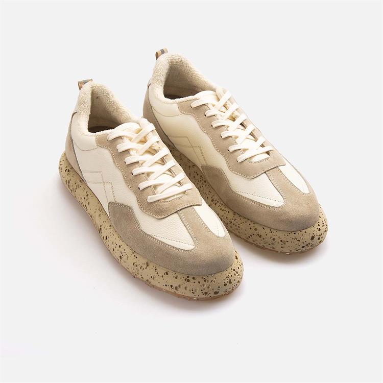 Kemal Tanca Erkek Hakiki Deri Tpu Taban Ekru Spor & Sneaker Ayakkabı