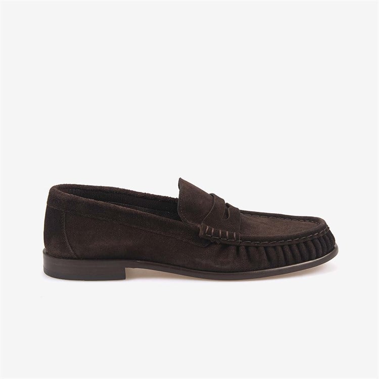 Kemal Tanca Gold Erkek Casual Kahve Süet Penny Loafer Ayakkabı 12254-33