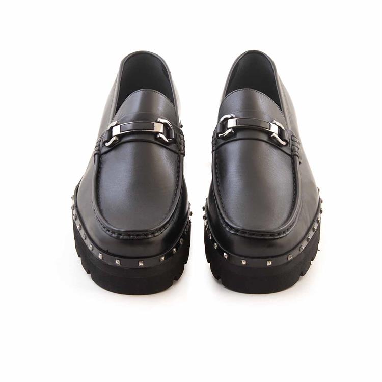 Kemal Tanca Gold Erkek Hakiki Deri Eva Taban Siyah Günlük Ayakkabı