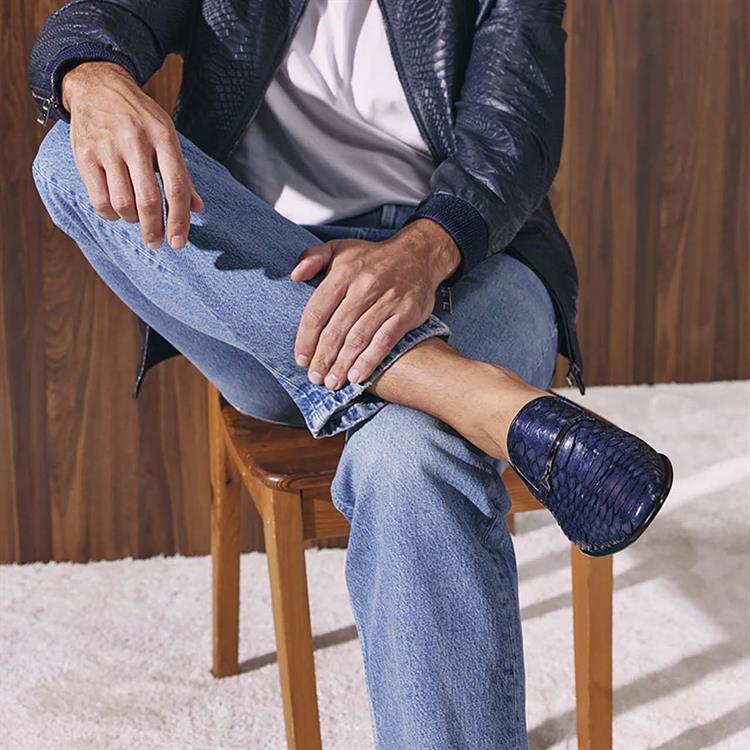 Kemal Tanca Gold Erkek Hakiki Deri Enjeksiyon Kösele Taban Lacivert Klasik Ayakkabı