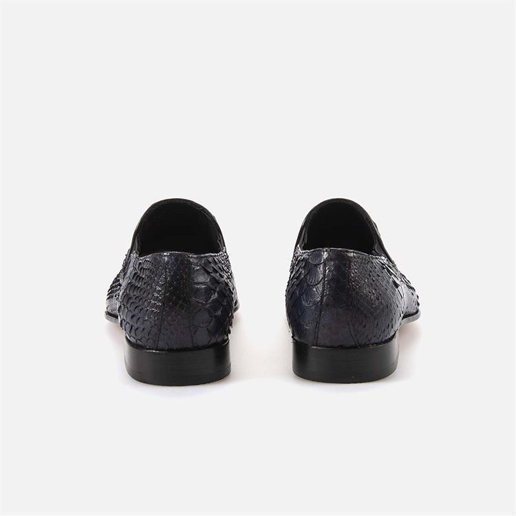 Kemal Tanca Gold Erkek Hakiki Deri Enjeksiyon Kösele Taban Lacivert Klasik Ayakkabı