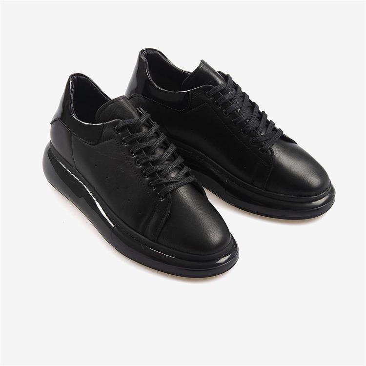 Kemal Tanca Hakiki Deri Erkek Siyah Spor & Sneaker Ayakkabı B1