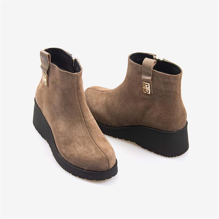 Kemal Tanca Hakiki Deri Kadın Dolgu Topuk Bot 601377