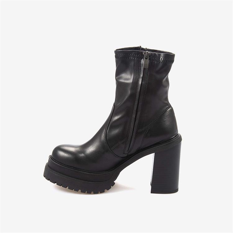 Kemal Tanca Hakiki Deri Kadın Topuklu Bot 7009