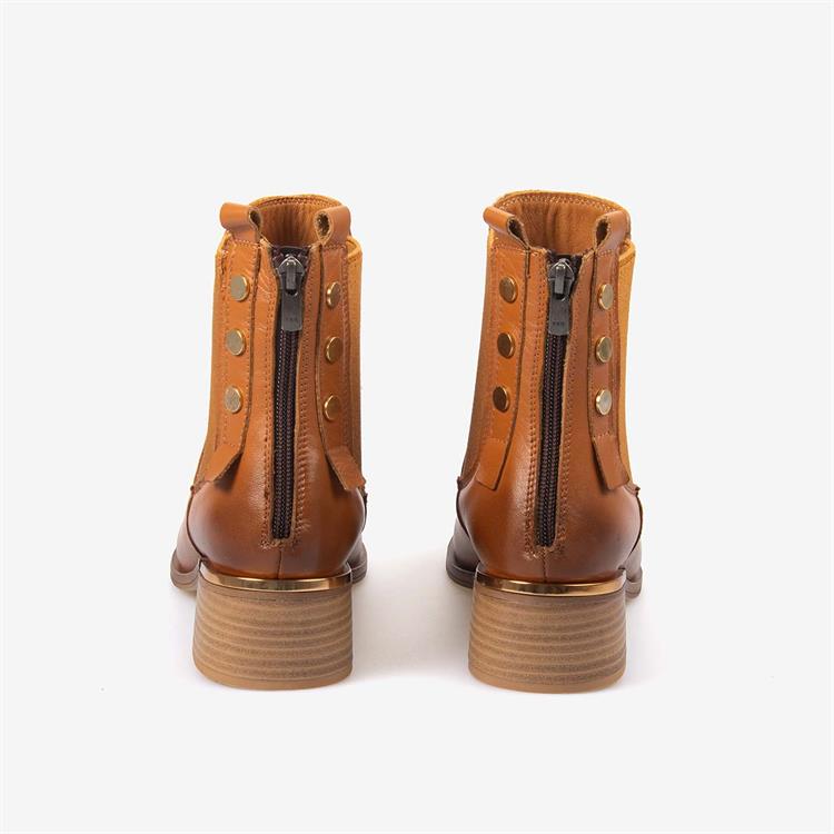 Kemal Tanca Hakiki Deri Kadın Topuklu Chelsea Bot 26-103552K