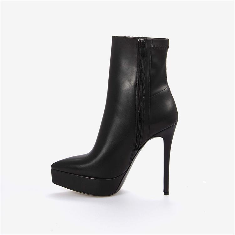 Kemal Tanca Hakiki Deri Kadın Topuklu Bot 17