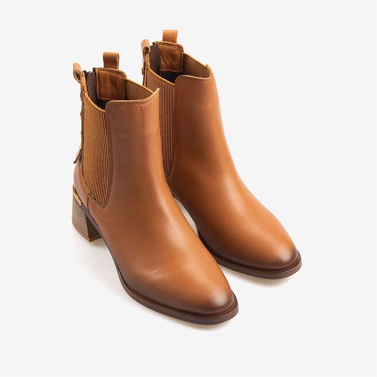 Kemal Tanca Hakiki Deri Kadın Topuklu Chelsea Bot 26-103552K