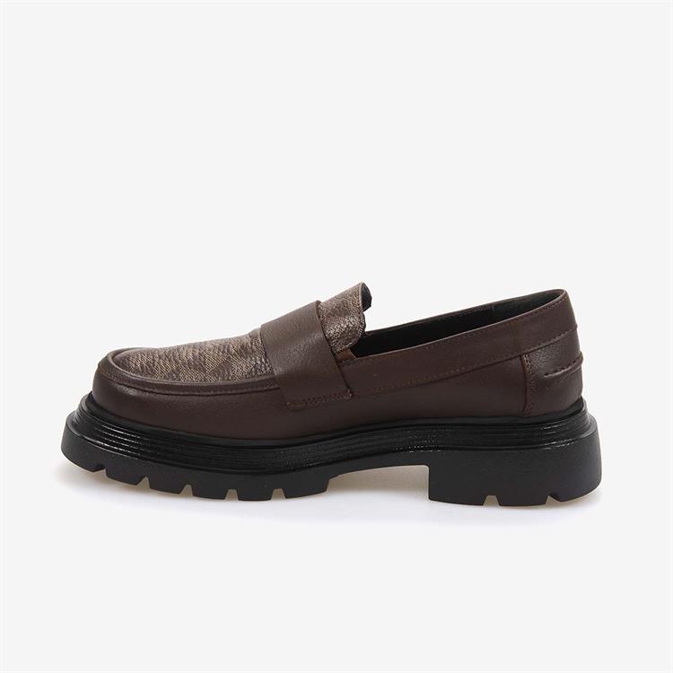 Kemal Tanca Hakiki Deri Kahverengi Günlük Kadın Ayakkabı T804