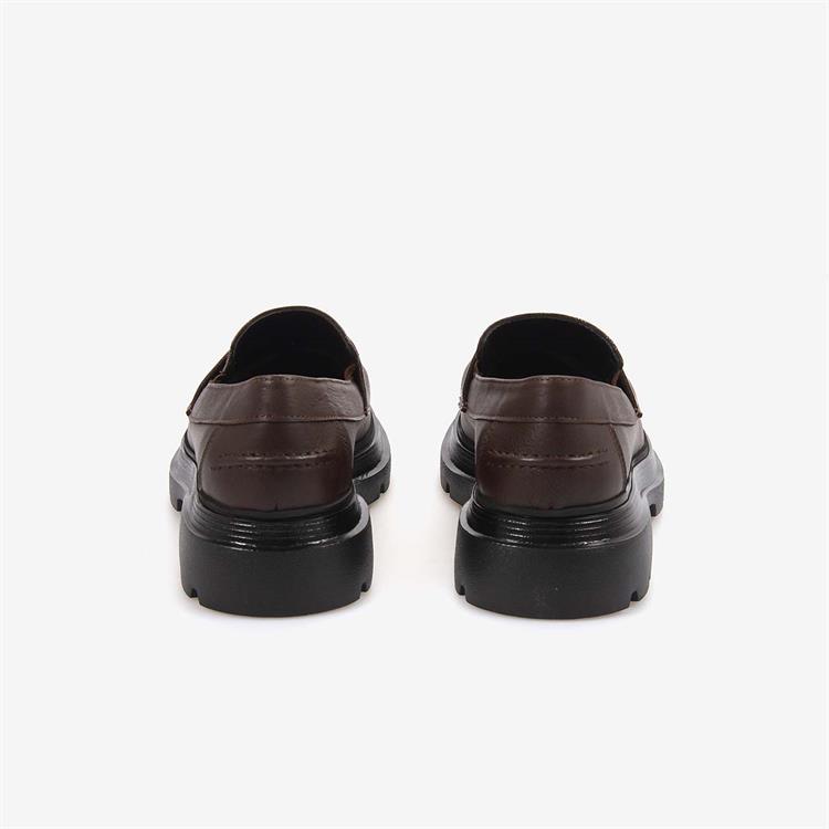 Kemal Tanca Hakiki Deri Kahverengi Günlük Kadın Ayakkabı T804