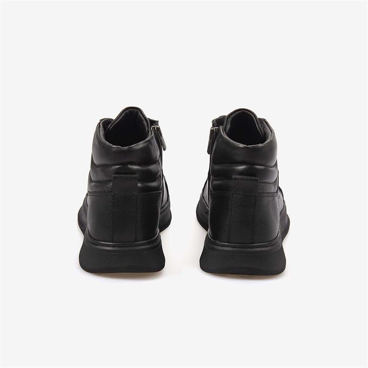 Kemal Tanca Hakiki Deri Kauçuk Taban Siyah Erkek Günlük Bot 1860