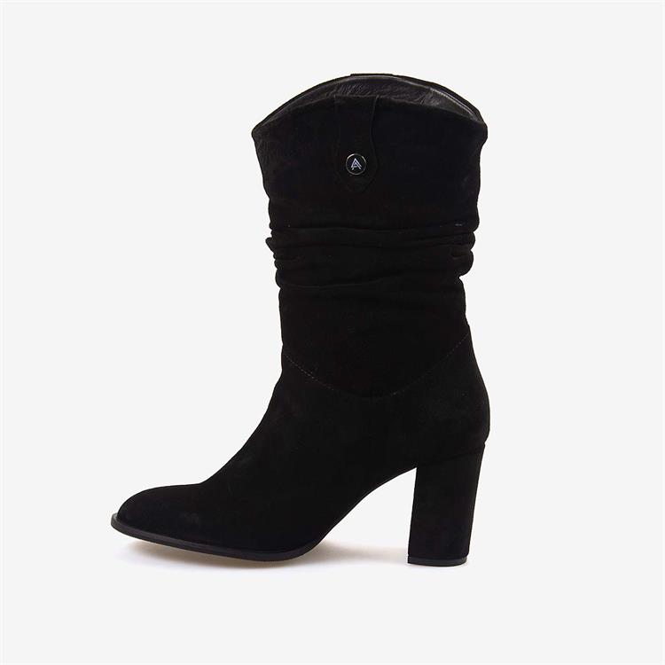 Kemal Tanca  Hakiki Deri Süet Kadın Çizme 25-100670K