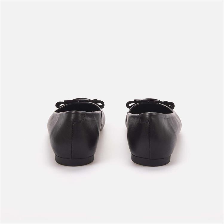 Kemal Tanca Kadın Hakiki Deri Tpu Taban Siyah Napa Babet 