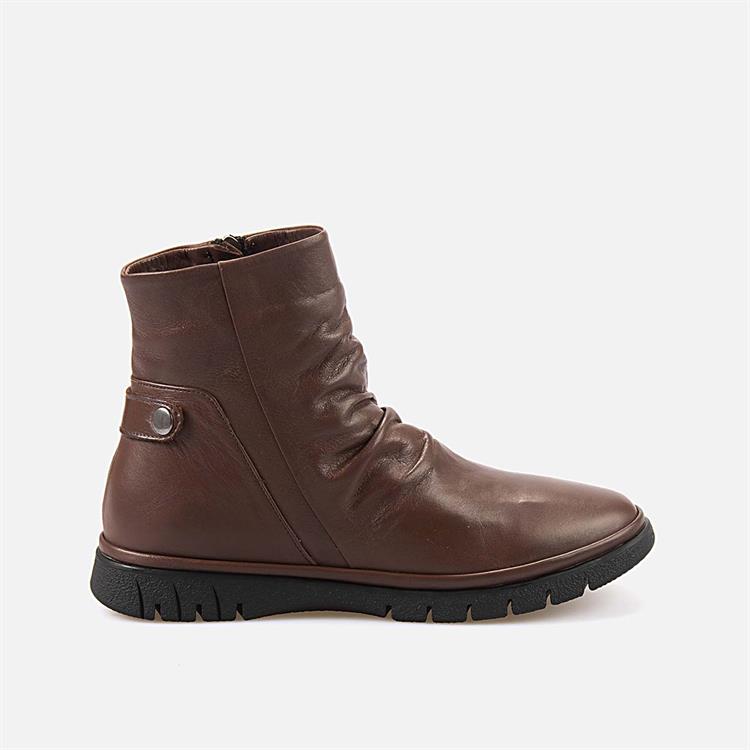 Kemal Tanca Kadın Hakiki Deri Kauçuk Taban Fındık Günlük Bot