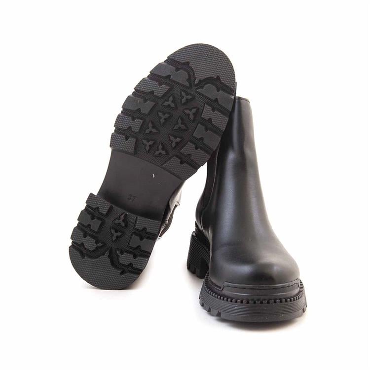 Kemal Tanca Kadın Hakiki Deri Poli Taban Siyah Günlük Bot