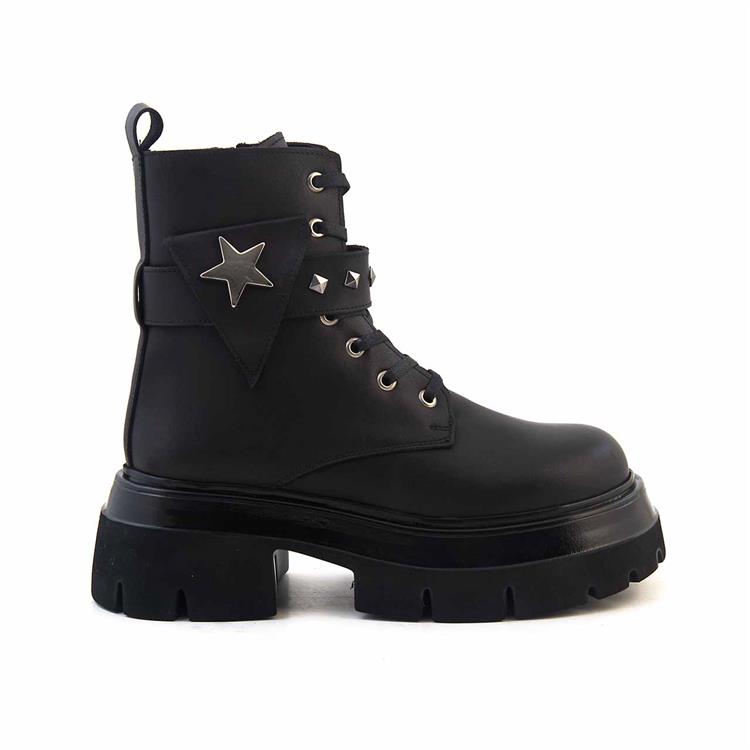 Kemal Tanca Kadın Hakiki Deri Eva Taban Siyah Günlük Bot