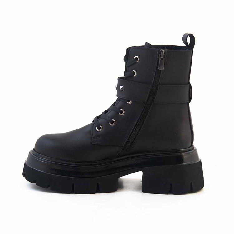 Kemal Tanca Kadın Hakiki Deri Eva Taban Siyah Günlük Bot