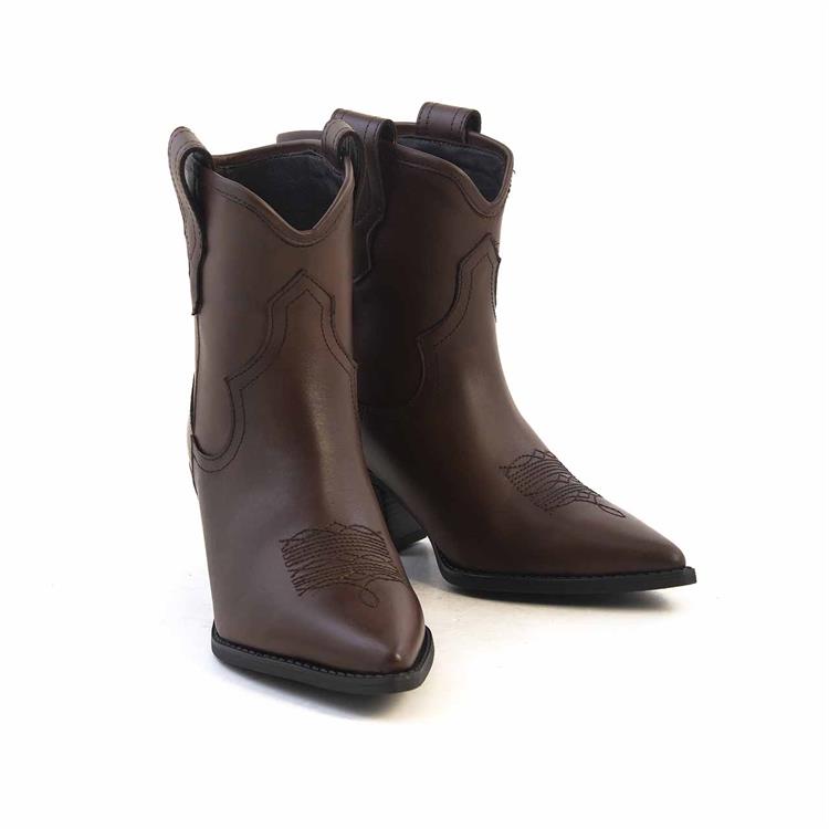 Kemal Tanca Kadın Hakiki Deri Tpu Taban Kahverengi Western Bot 