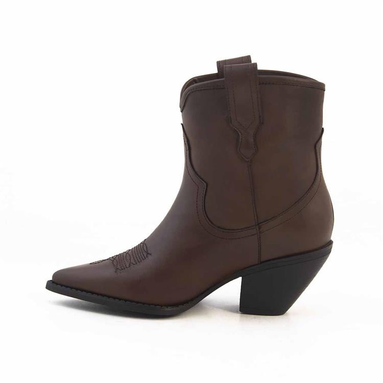 Kemal Tanca Kadın Hakiki Deri Tpu Taban Kahverengi Western Bot 