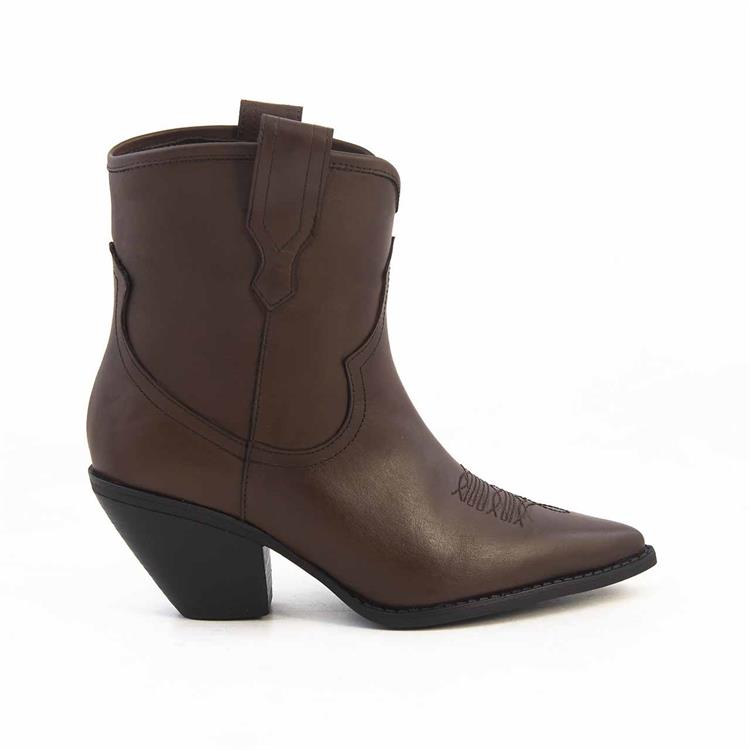 Kemal Tanca Kadın Hakiki Deri Tpu Taban Kahverengi Western Bot 