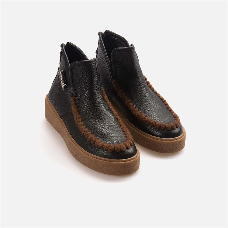 Rouge Kadın Hakiki Deri Siyah Günlük Bot