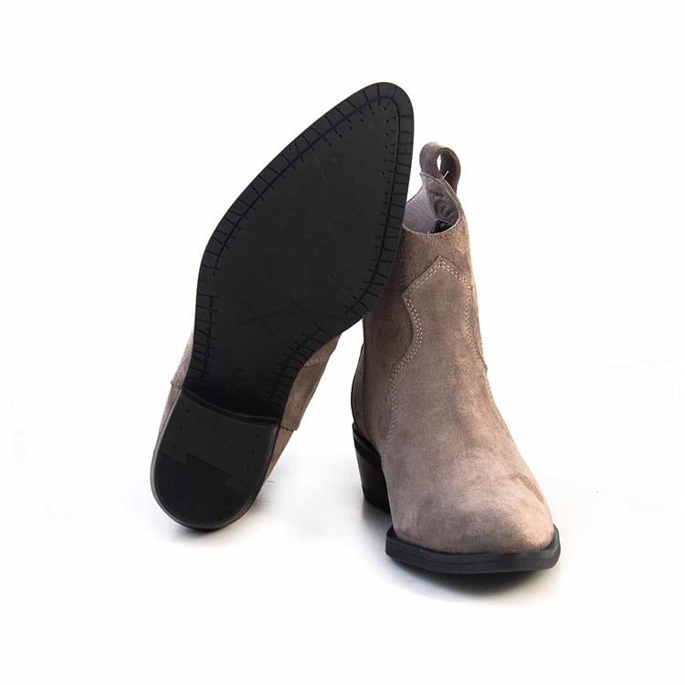 Kemal Tanca Kadın Hakiki Deri Tpu Taban Vizon Süet Western Bot 