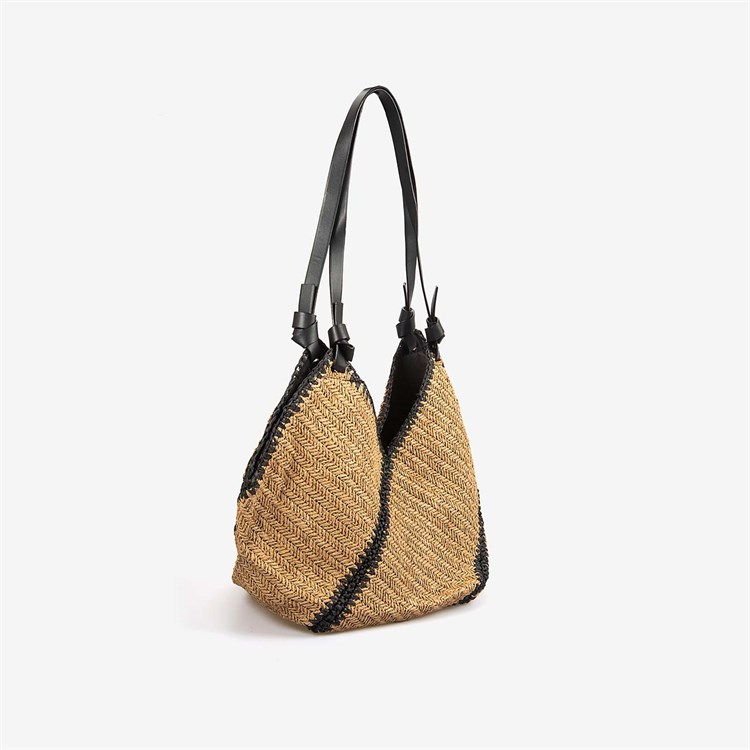 Kemal Tanca Kadın Camel Çıtçıtlı Mini Cepli Hasır Omuz Çantası NWC-1062
