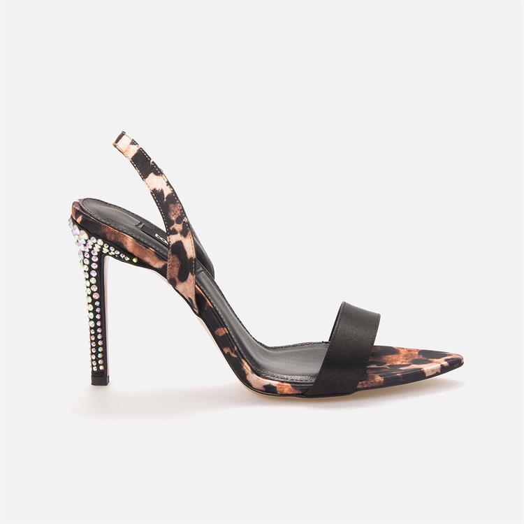 Kemal Tanca Kadın Saten Microlight Taban Leopar Gece & Abiye Ayakkabı