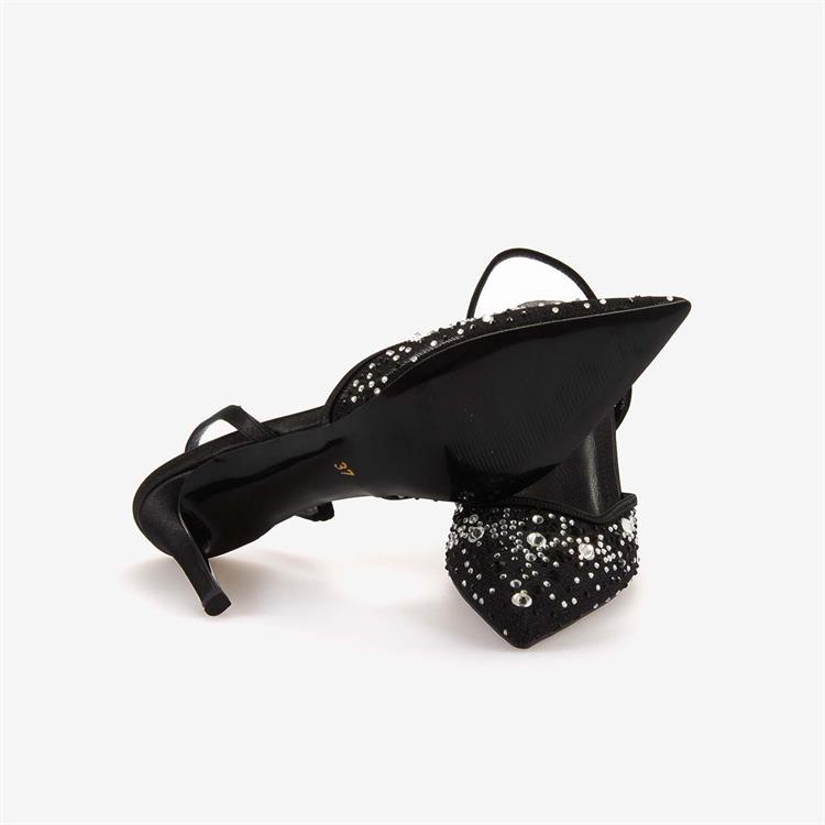 Kemal Tanca Kadın Gece & Abiye Siyah File Ayakkabı