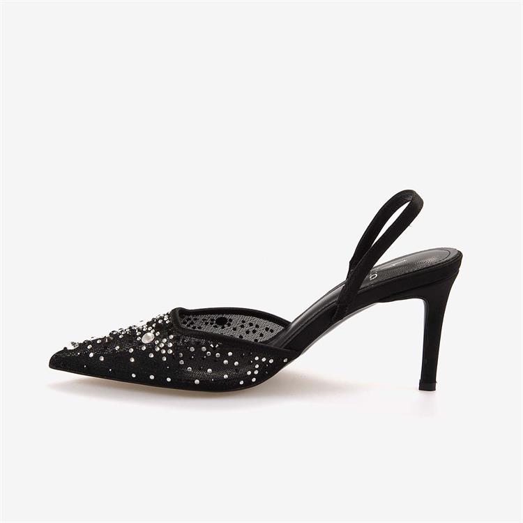 Kemal Tanca Kadın Gece & Abiye Siyah File Ayakkabı