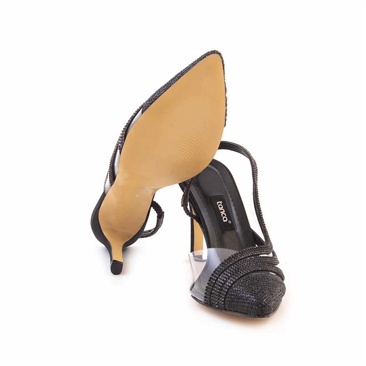 Kemal Tanca Kadın Vegan Microlight Taban Siyah Gece & Abiye Ayakkabı