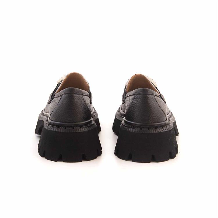 Kemal Tanca Kadın Hakiki Deri Eva Taban Siyah Günlük Ayakkabı