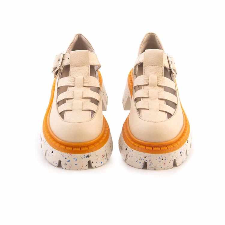 Kemal Tanca Kadın Hakiki Deri Eva Taban Bej Günlük Ayakkabı