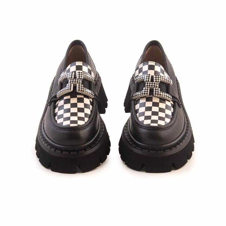 Kemal Tanca Kadın Hakiki Deri Eva Taban Siyah Günlük Ayakkabı