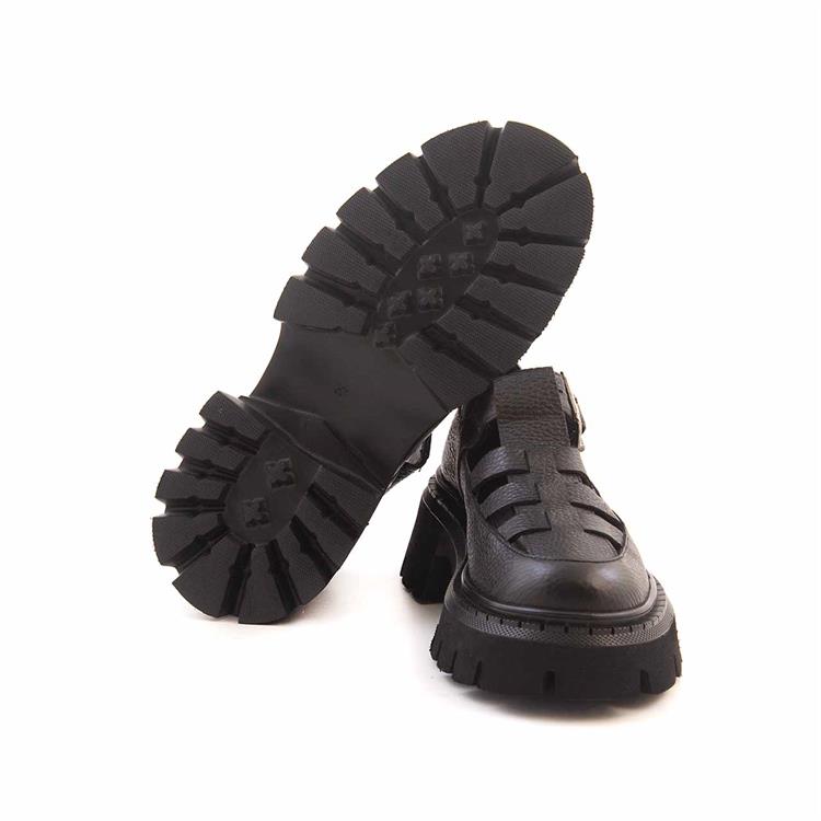 Kemal Tanca Kadın Hakiki Deri Eva Taban Siyah Günlük Ayakkabı