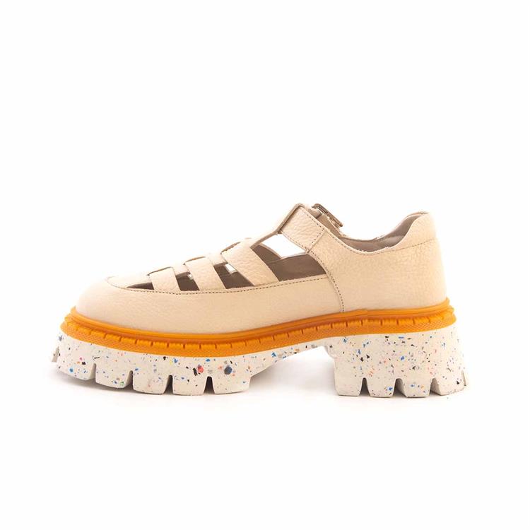 Kemal Tanca Kadın Hakiki Deri Eva Taban Bej Günlük Ayakkabı