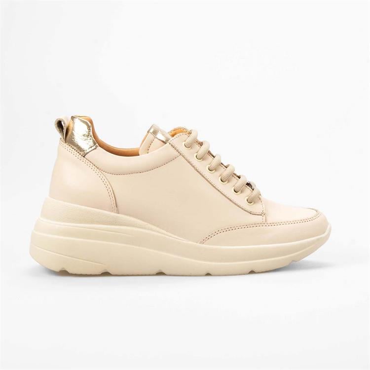 Kemal Tanca Kadın Hakiki Deri Poli Taban Bej Günlük Sandalet