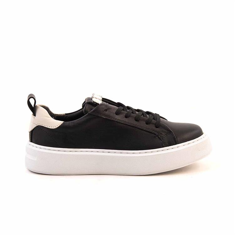 Kemal Tanca Kadın Hakiki Deri Siyah - Beyaz Günlük Ayakkabı