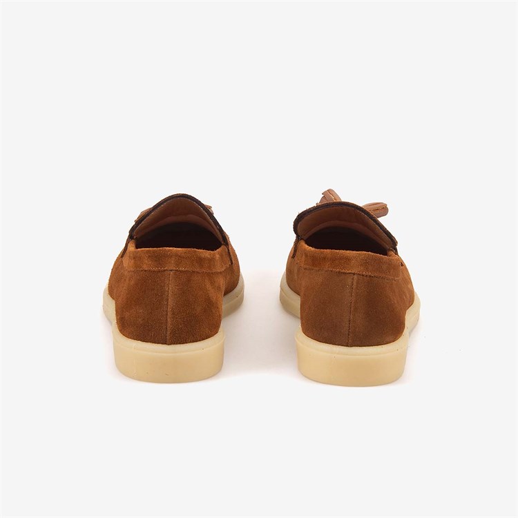 Kemal Tanca Kadın Kauçuk Tabanlı Süet Loafer 15001