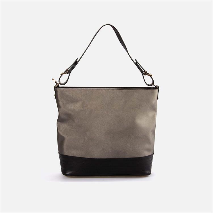 Kemal Tanca Kadın Saten Platin Omuz Çantası 