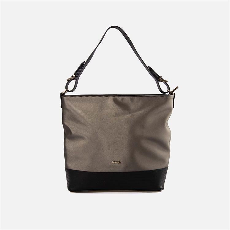 Kemal Tanca Kadın Saten Platin Omuz Çantası 