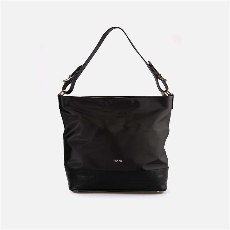 Kemal Tanca Kadın Saten Siyah Omuz Çantası 