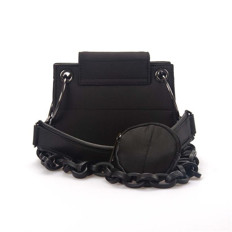 Kemal Tanca Kadın Kumaş Siyah Omuz Çantası 