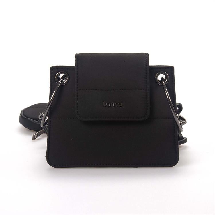 Kemal Tanca Kadın Kumaş Siyah Omuz Çantası 