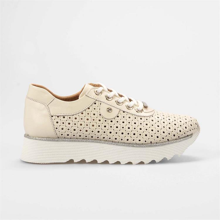Kemal Tanca Kadın Hakiki Deri Eva Taban Bej Spor & Sneaker 