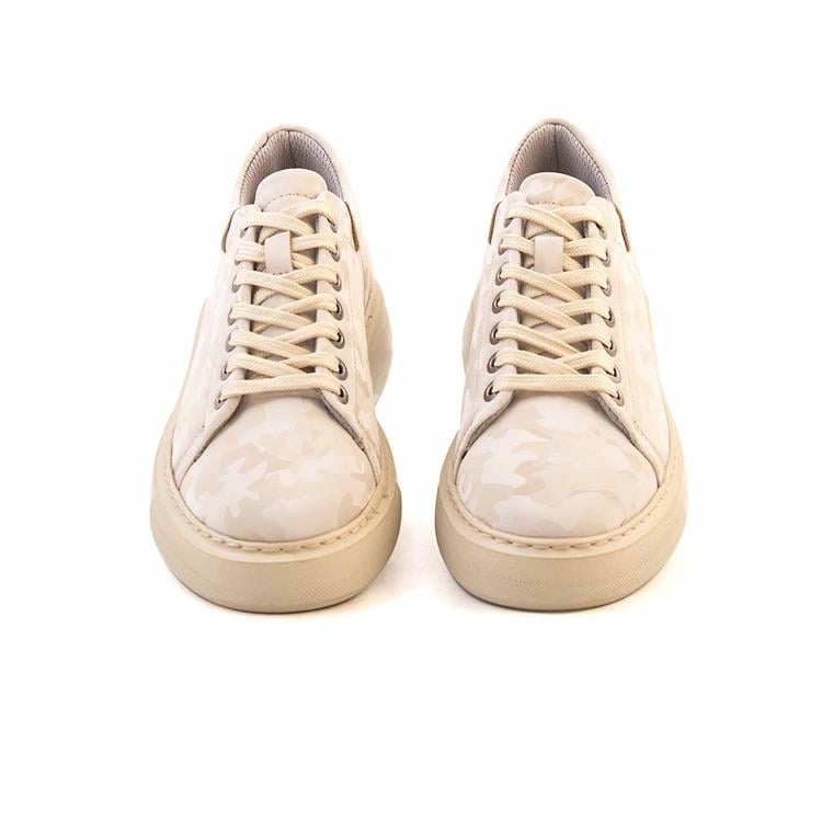 Kemal Tanca Kadın Rugan Deri Eva Taban Bej Kamuflaj Spor & Sneaker Ayakkabı