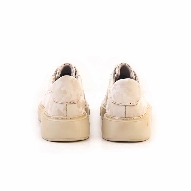 Kemal Tanca Kadın Rugan Deri Eva Taban Bej Kamuflaj Spor & Sneaker Ayakkabı
