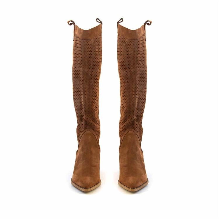 Kemal Tanca Kadın Hakiki Deri Tpu Taban Taba Süet Western Çizme 